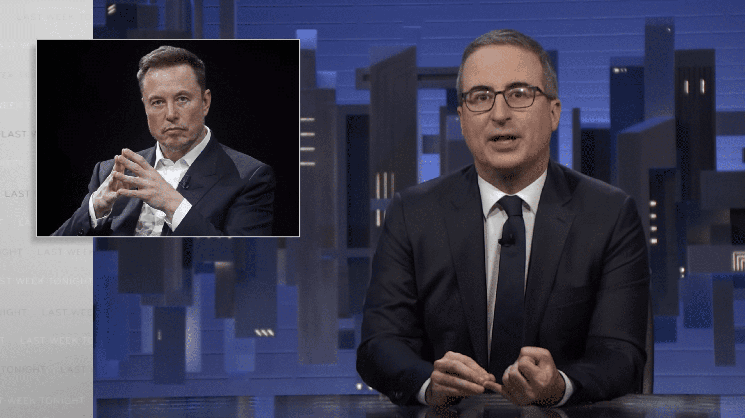 Elon Musk and John Oliver